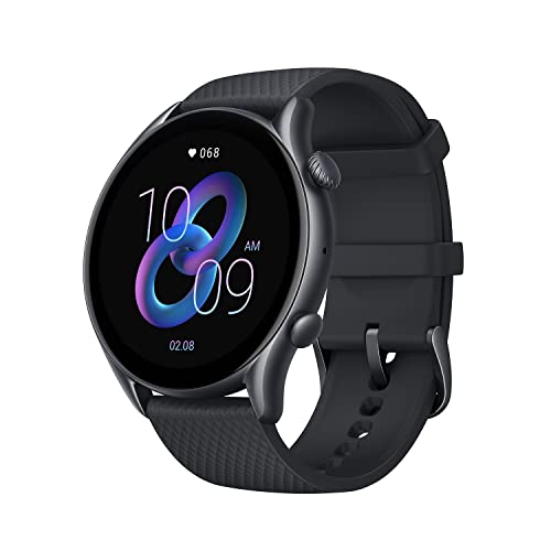 Amazfit GTR 3 Pro, 46 mm, Montre Connectée Homme, GPS, SpO2/Cardiofréquencemètre/Moniteur de Sommeil, 150+ Modes Sportifs, Appels Bluetooth, Alexa, 1.45" AMOLED Smartwatch Sport(Noir)