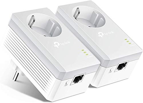 TP-Link TL-PA4010P KIT Prise CPL 600Mbps, Homeplug AV2 600Mbps, Prise de Courant Intégrée, Boitier CPL, Brancher et Utiliser, Port Ethernet, CPL Fibre, OneMesh, Pas de Nouveaux Fils ni Perçage